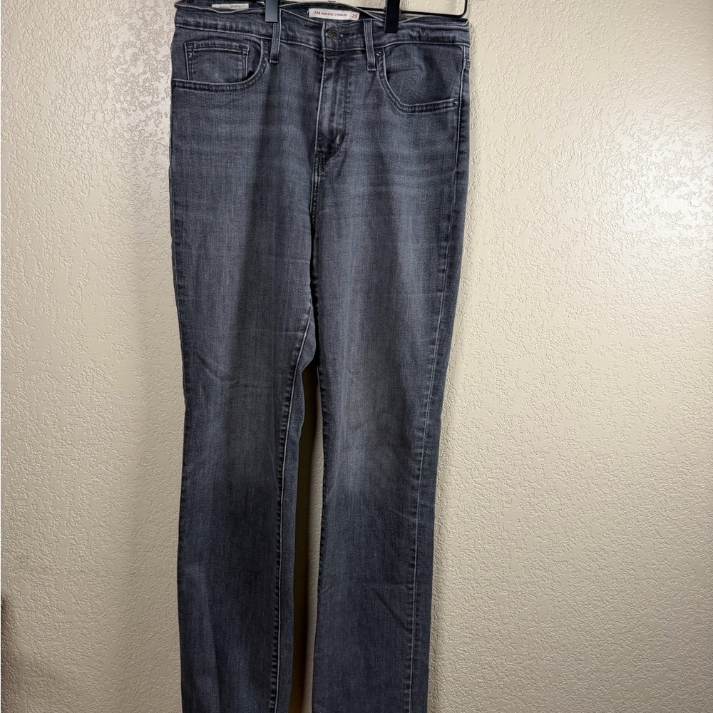 Women Levi's Charcoal Denim Jeans